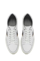 Erkek Beyaz Bağcıklı Deri Sneaker | Derimod