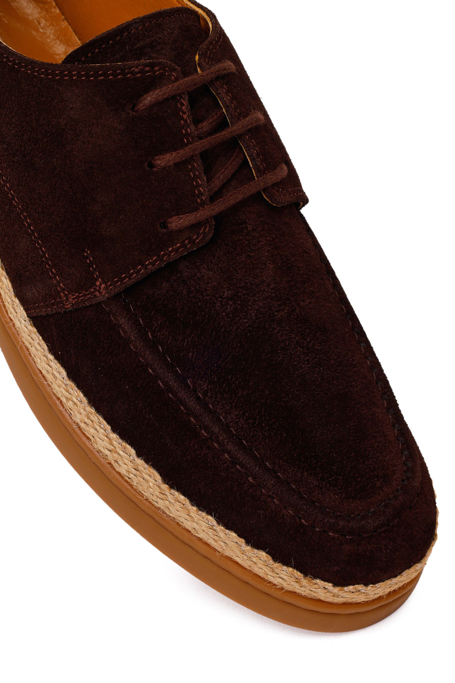 Men's Brown Lace-Up Suede Leather Casual Shoes