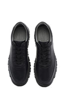 Men's Black Lace-up Leather Sneaker | Derimod
