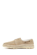 Men's Beige Lace-up Suede Leather Casual Shoes | Derimod