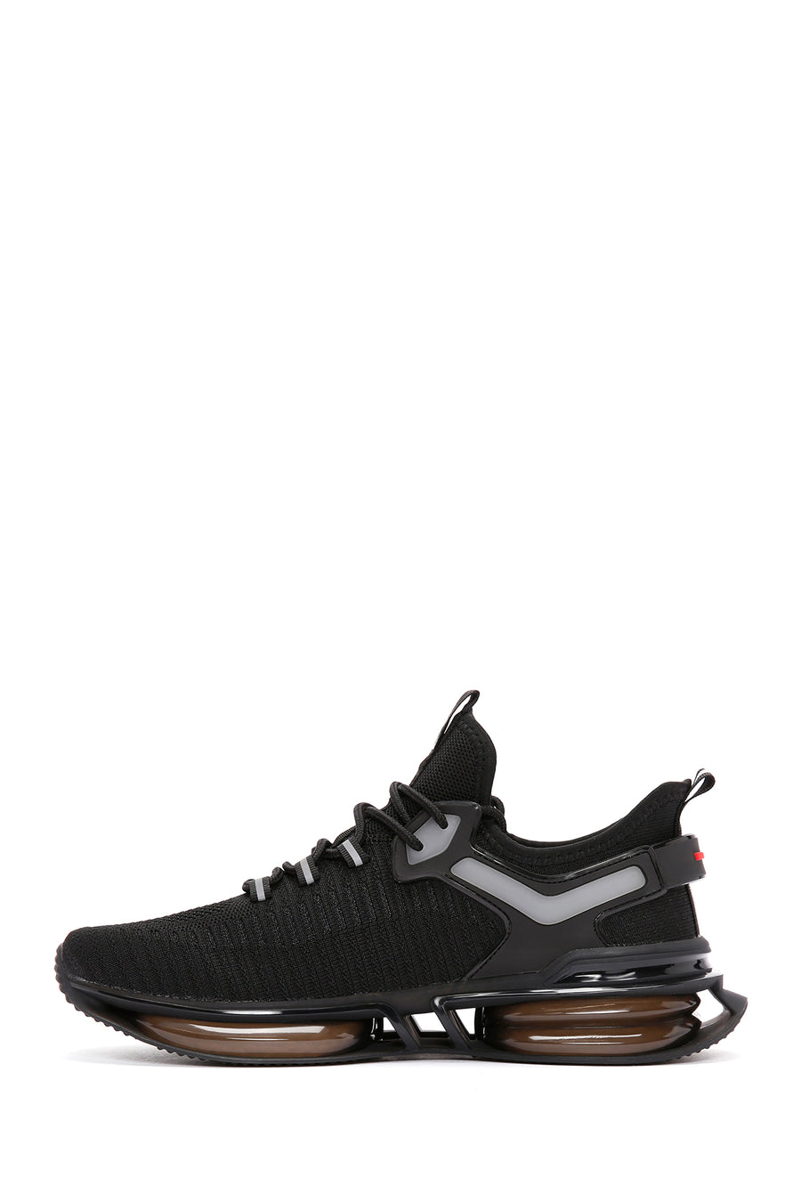 Derimod Zero Male Black Lace-Up Thick-Soled Fabric Sneakers
