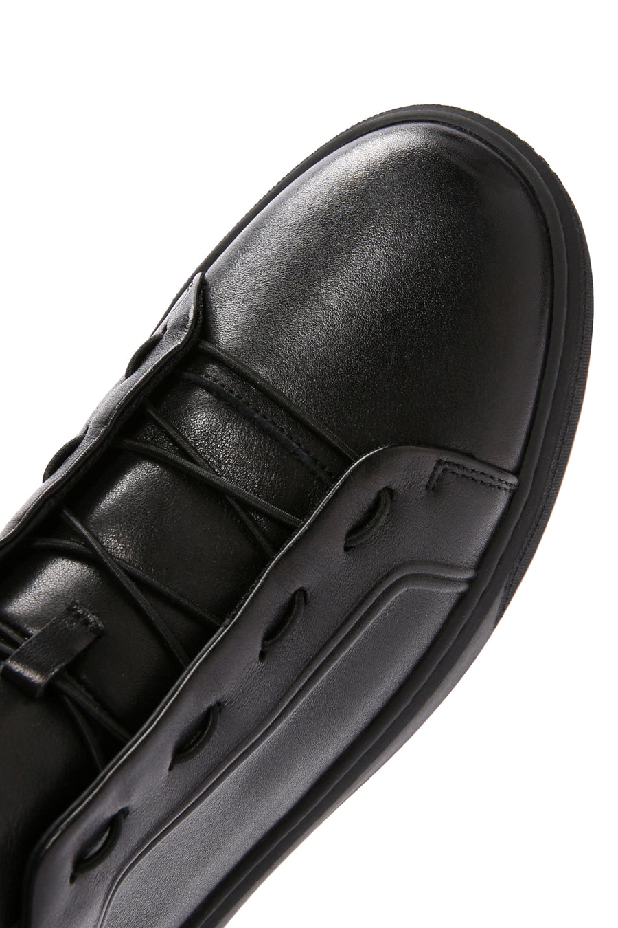 Erkek Siyah Deri Sneaker