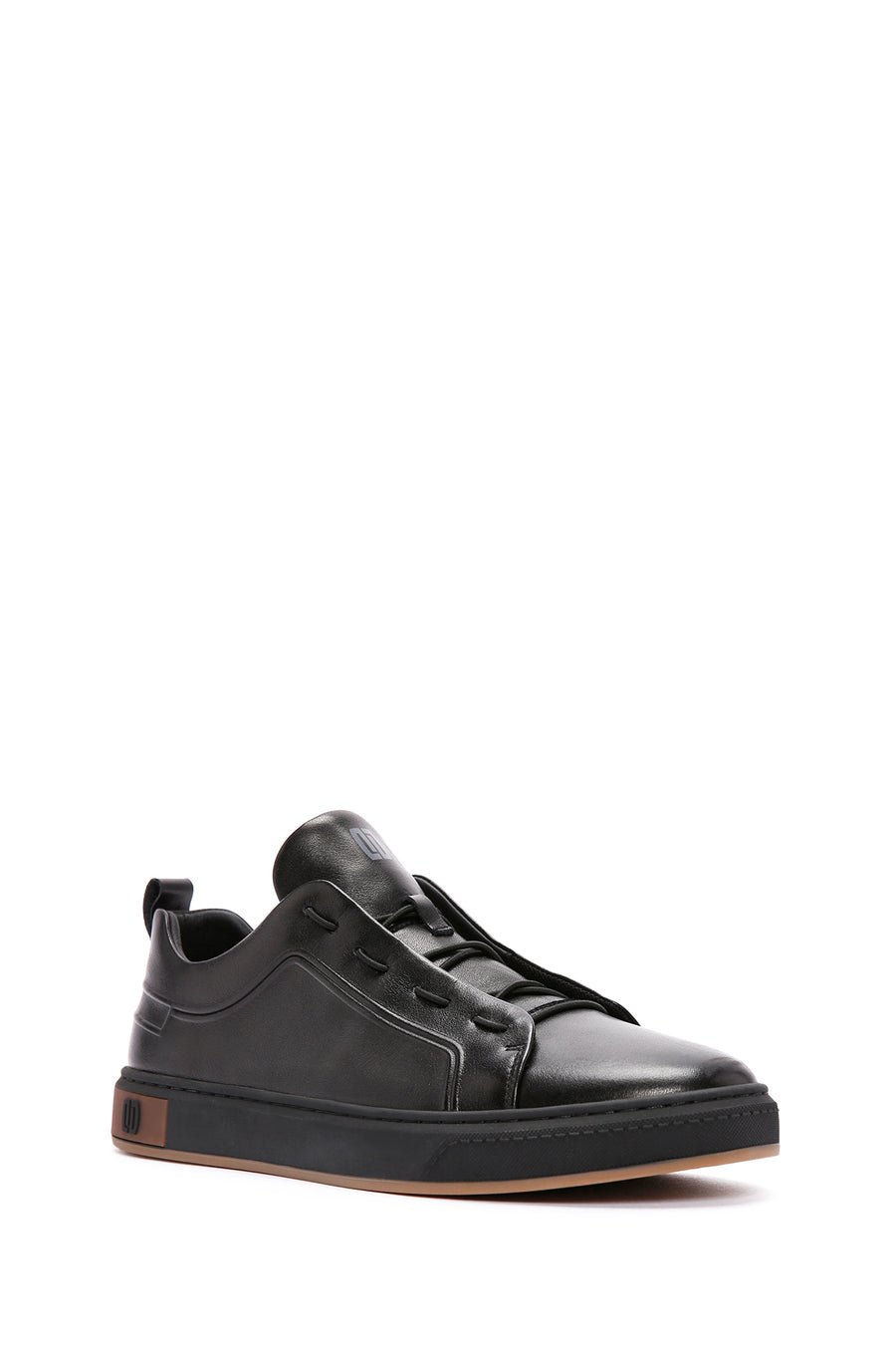 Erkek Siyah Deri Sneaker