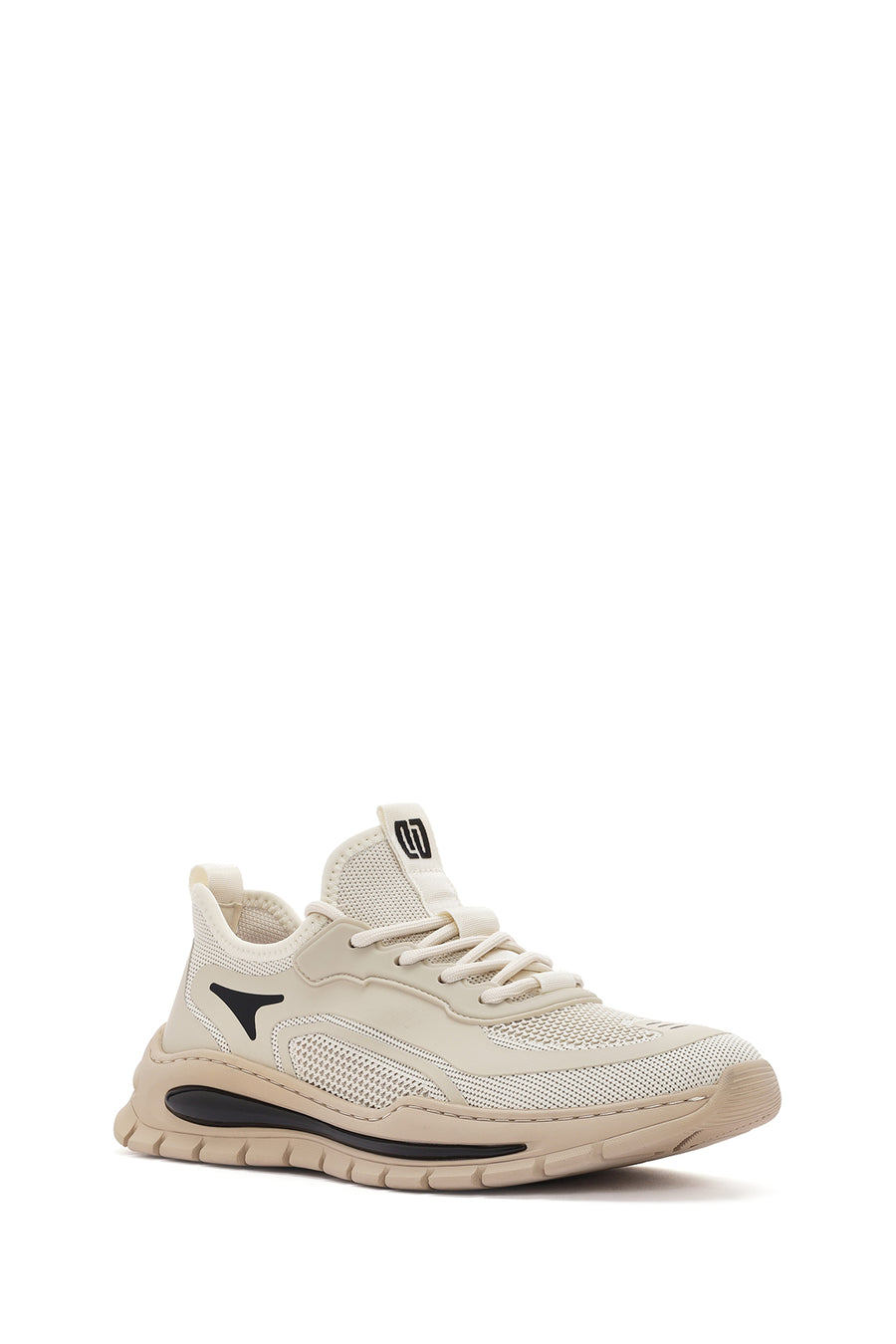 Derimod Zero Erkek Bej Bağcıklı Kalın Tabanlı Kumaş Sneaker