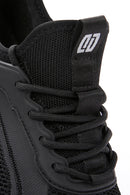 Derimod Zero Men's Black Lace-Up Thick Soled Fabric Sneaker | Derimod