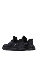 Derimod Zero Men's Black Lace-Up Thick Soled Fabric Sneaker | Derimod