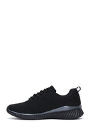 Derimod Zero Men's Black Lace-Up Thick Soled Fabric Sneaker | Derimod