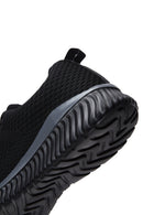 Derimod Zero Men's Black Lace-Up Thick Soled Fabric Sneaker | Derimod