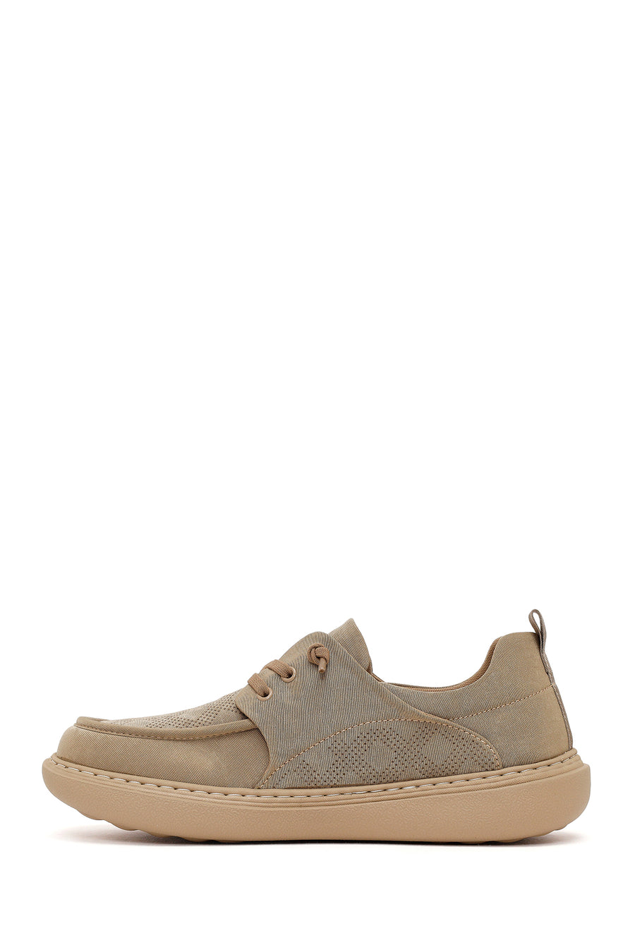 Derimod Zero Erkek Bej Bağcıklı Kumaş Sneaker