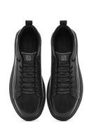 Men's Black Lace-up Leather Sneaker | Derimod
