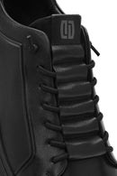 Men's Black Lace-up Leather Sneaker | Derimod