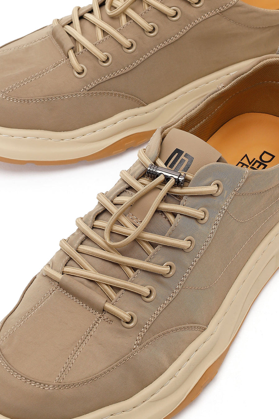 Derimod Zero Erkek Bej Bağcıklı Kumaş Sneaker