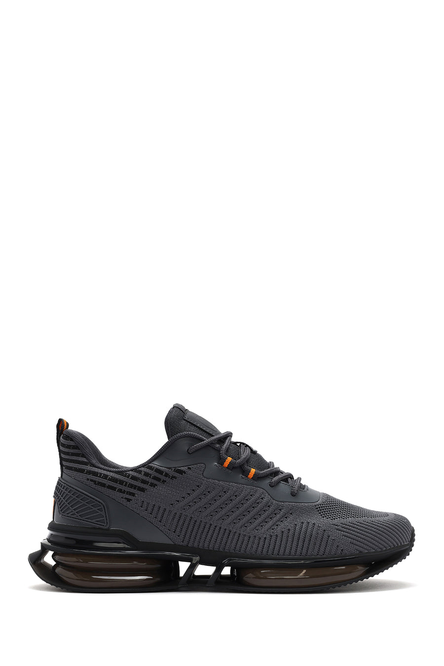 Derimod Zero Erkek Gri Bağcıklı Kalın Tabanlı Kumaş Sneaker 26SFD69446F | Derimod