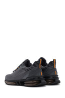 Derimod Zero Men's Gray Lace-Up Thick Soled Fabric Sneaker | Derimod