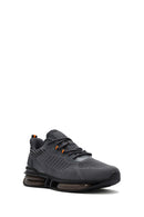 Derimod Zero Men's Gray Lace-Up Thick Soled Fabric Sneaker | Derimod