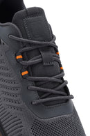 Derimod Zero Men's Gray Lace-Up Thick Soled Fabric Sneaker | Derimod