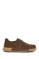 Male Khaki Lace-up Nubuck Leather Casual Shoes | Derimod