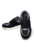 Erkek Siyah Bağcıklı Kalın Tabanlı Süet Deri Sneaker | Derimod
