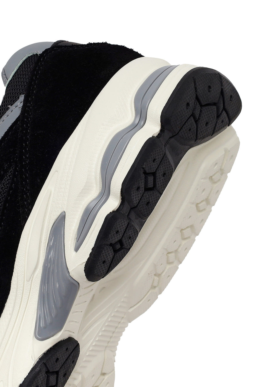 Erkek Siyah Bağcıklı Kalın Tabanlı Süet Deri Sneaker
