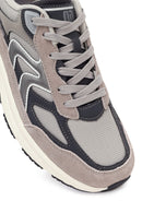 Male Gray Thick-Soled Lace-Up Leather Sneakers | Derimod