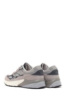 Male Gray Thick-Soled Lace-Up Leather Sneakers | Derimod