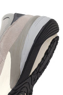 Male Gray Thick-Soled Lace-Up Leather Sneakers | Derimod