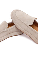 Erkek Gri Süet Deri Casual Loafer | Derimod