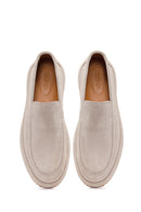 Erkek Gri Süet Deri Casual Loafer | Derimod