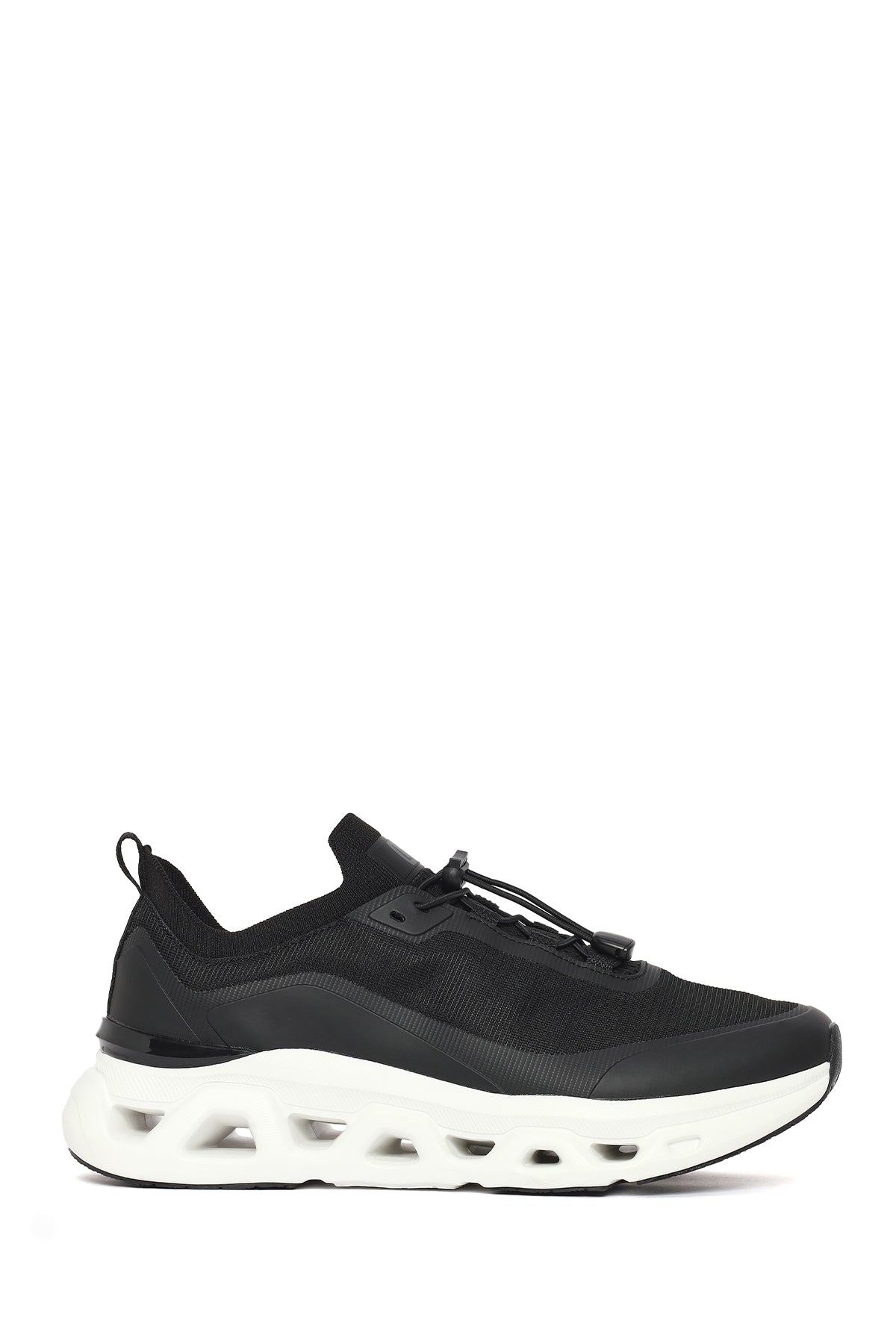 Derimod Zero Male Black Thick-Soled Lace-Up Fabric Sneakers 26SFD69946F | Derimod