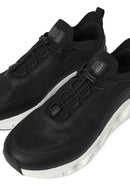 Derimod Zero Male Black Thick-Soled Lace-Up Fabric Sneakers | Derimod