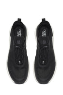 Derimod Zero Male Black Thick-Soled Lace-Up Fabric Sneakers | Derimod
