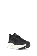 Derimod Zero Male Black Thick-Soled Lace-Up Fabric Sneakers | Derimod