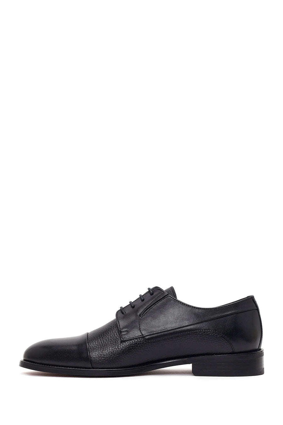 Men's Black Laced Leather Classic Shoes