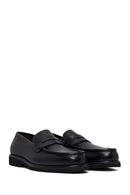 Male Black Leather Casual Loafer | Derimod