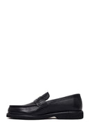 Male Black Leather Casual Loafer | Derimod