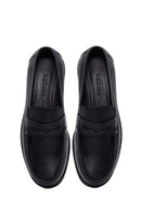 Male Black Leather Casual Loafer | Derimod