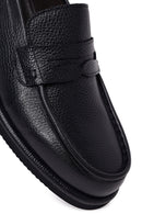 Male Black Leather Casual Loafer | Derimod