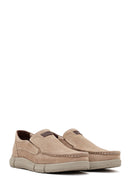 Men's Beige Nubuck Leather Casual Loafer | Derimod