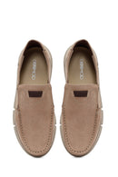 Men's Beige Nubuck Leather Casual Loafer | Derimod