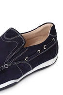 Male Navy Nubuck Leather Casual Shoes | Derimod