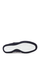 Male Navy Nubuck Leather Casual Shoes | Derimod