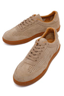 Erkek Bej Bağcıklı Süet Deri Sneaker | Derimod