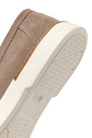 Men's Beige Tassel Suede Leather Loafer | Derimod
