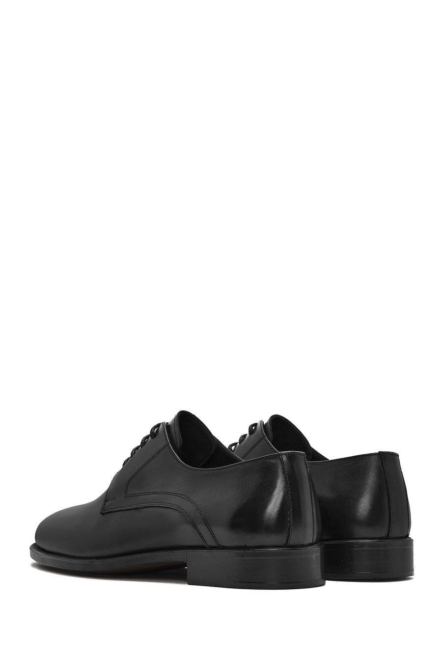 Men's Black Laced Leather Classic Shoes