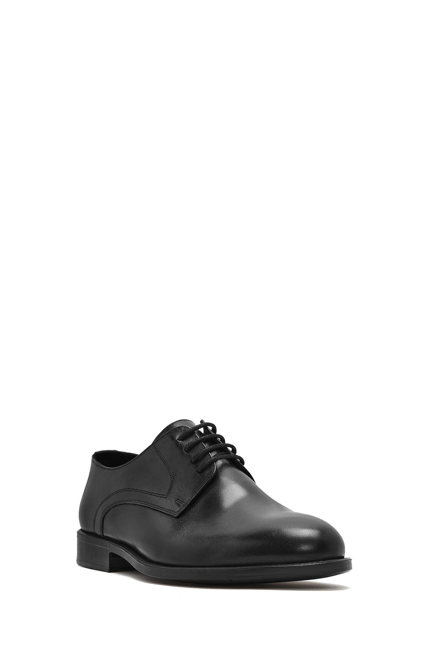 Men's Black Laced Leather Classic Shoes