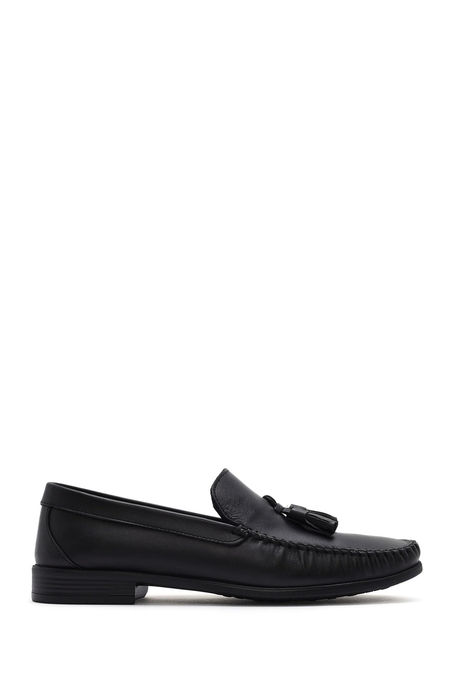 Erkek Siyah Püsküllü Deri Loafer 26SFD754218 | Derimod