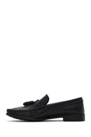 Erkek Siyah Püsküllü Deri Loafer | Derimod