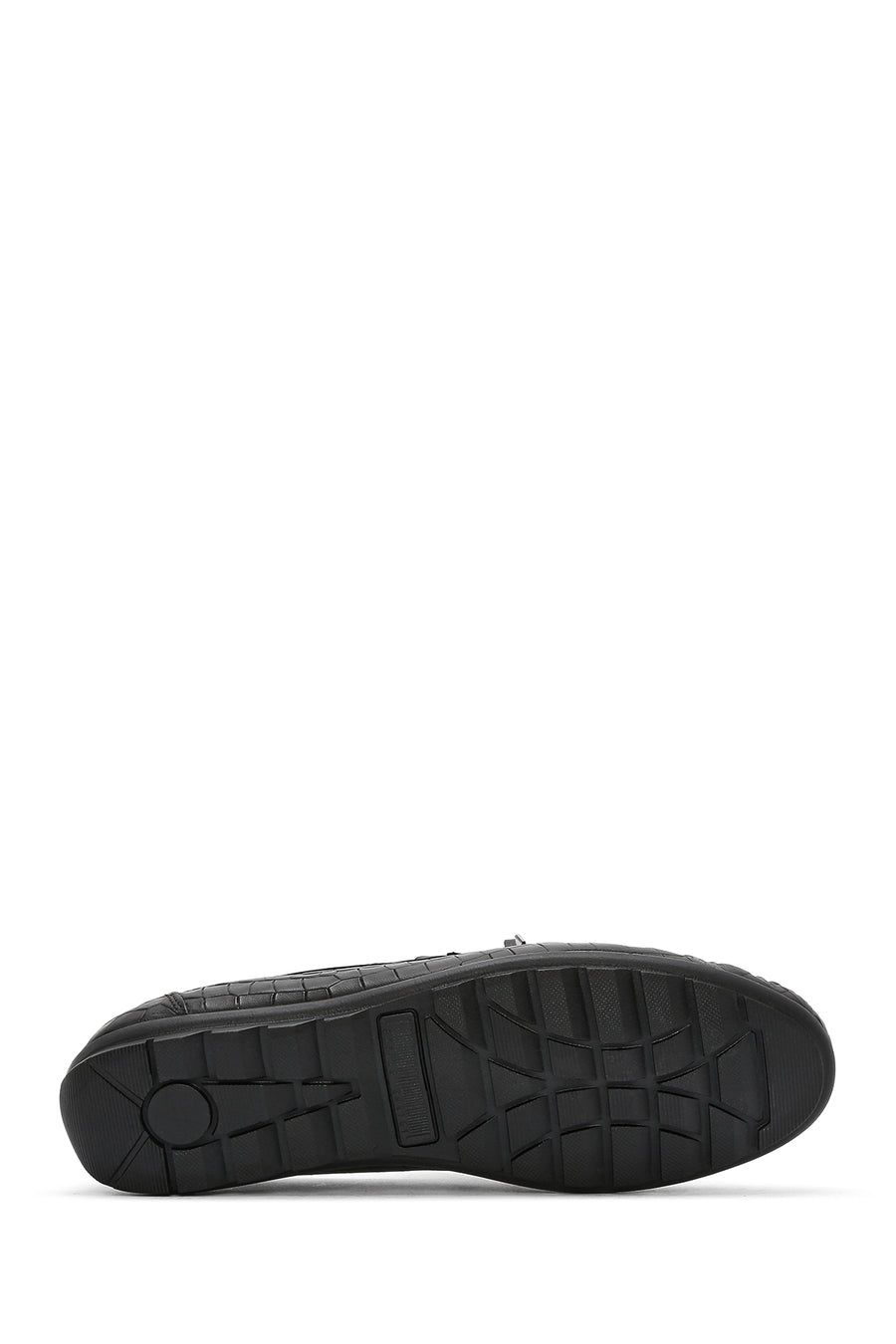 Erkek Siyah Kroko Deri Loafer