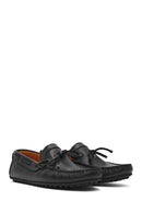 Erkek Siyah Püsküllü Deri Loafer | Derimod