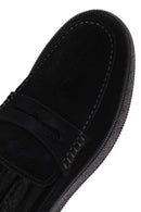 Men's Black Chunky Suede Leather Loafers | Derimod